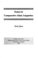 Cover of: Essays in comparative Altaic linguistics