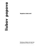 Cover of: Liubov Popova by Magdalena Dabrowski