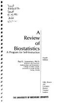 Cover of: A review of biostatistics by Paul E. Leaverton