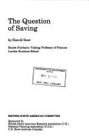 Cover of: question of saving | Harold Rose