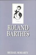 Cover of: Roland Barthes by Moriarty, Michael