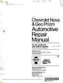 Cover of: Chevrolet Nova & Geo Prizm automotive repair manual
