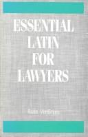 Cover of: Essential Latin for lawyers | Russ VerSteeg