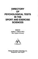 Cover of: Directory of psychological tests in the sport and exercise sciences