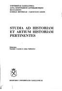 Cover of: Studia z historii i historii sztuki