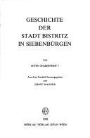 Geschichte der Stadt Bistritz in Siebenbürgen by Otto Dahinten