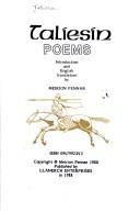 Cover of: Talíesín poems