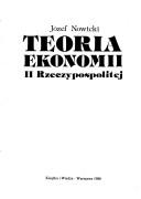 Cover of: Teoria ekonomii II Rzeczypospolitej