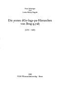 Cover of: Die ersten dGe-lugs-pa-Hierarchen von Brag-g.yab (1572-1692)