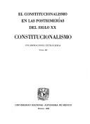 Cover of: El Constitucionalismo en las postrimerías del siglo XX.