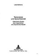 Cover of: Textanalyse und Sprachwandel: historische Syntax des Ungarischen : ein empirisches Modell