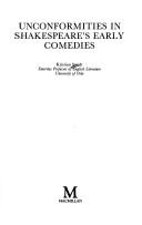 Cover of: Unconformities in Shakespeare's early comedies