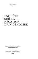 Enquête sur la négation d'un génocide by Yves Ternon