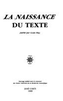 Cover of: La Naissance du texte