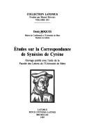 Cover of: Etudes sur la correspondance de Synésios de Cyrène