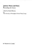 Cover of: Literary theory and poetry: extending the canon