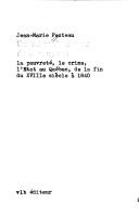 Cover of: Un nouvel ordre des choses by Jean-Marie Fecteau