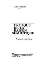 Cover of: Critique de la raison sémiotique: fragment avec pin up