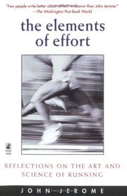 Cover of: The Elements of Effort: Reflections on the Art and Science of Running