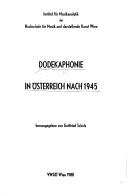 Cover of: Dodekaphonie in Österreich nach 1945