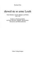 Cover of: Diew eil sie so arme Leuth by Eberhard Fritz