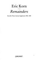 Cover of: Remainders by Eric Korn