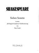 Cover of: Sieben Sonette by William Shakespeare