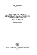 Cover of: Untersuchungen zur Sprachvariation des Gaskognischen im Val d'Aran (Zentralpyrenäen) by Otto Winkelmann