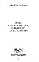 Cover of: Rubén Salazar Mallén: subversión en el subsuelo