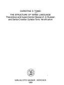 Cover of: The structure of verse language by Christine D. Tomei, Christine D. Tomei