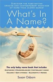 Cover of: What's in a name? by Susan Osborn