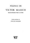 Cover of: Páginas de Víctor Massuh