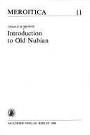 Introduction to Old Nubian by Gerald M. Browne