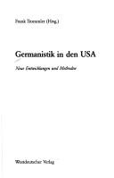 Cover of: Germanistik in den USA: neue Entwicklungen und Methoden