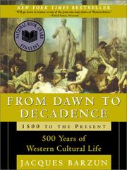 Cover of: From Dawn to Decadence by Jacques Barzun