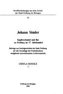 Cover of: Johann Simler by Ursula Huggle