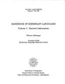 Cover of: Handbook of Kimberley languages