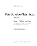 Cover of: Paul Schultze-Naumburg 1869-1949 by Norbert Borrmann