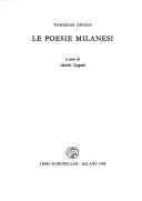 Cover of: Le poesie milanesi