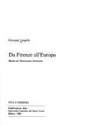 Cover of: Da Firenze all'Europa by Giuseppe Langella
