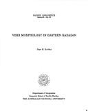Verb morphology in Eastern Kadazan by Hope M. Hurlbut