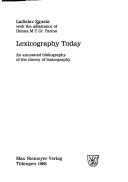 Cover of: Lexicography today by Ladislav Zgusta