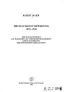 Cover of: Die Stachanov-Bewegung, 1935-1938 by Robert Maier