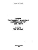 Cover of: Breve diccionario analítico castellano-tupí del Perú.