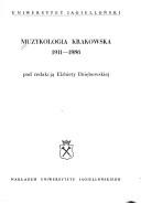 Cover of: Muzykologia krakowska, 1911-1986