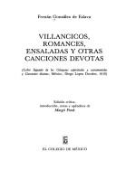 Cover of: Villancicos, romances, ensaladas y otras canciones devotas by Fernán González de Eslava
