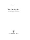 Cover of: Die griechischen Urkundenreliefs