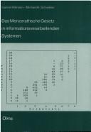 Cover of: Das Menzerathsche Gesetz in informationsverarbeitenden Systemen