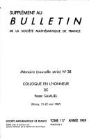 Cover of: Colloque en l'honneur de Pierre Samuel: Orsay, 21-22 mai 1987.