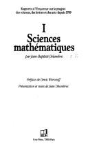 Cover of: Sciences mathématiques by Jean Baptiste Joseph Delambre